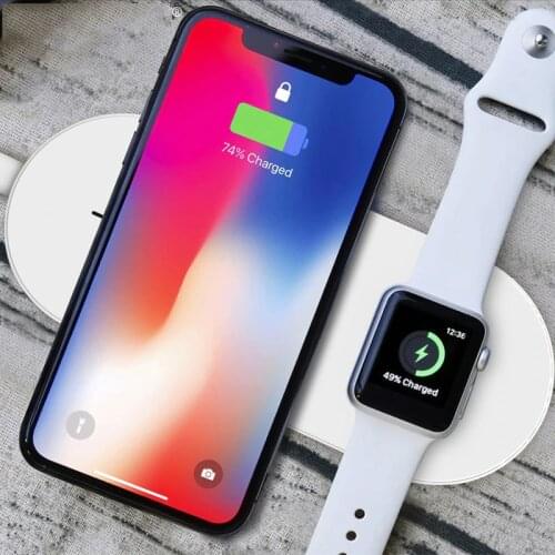 EtopLink Wireless Charger Pad Fast Charging For iPhone X 8 8plus For iWatch 3 2 QI Charger For Sumsang S6 S7edge S8 S8P AirPower