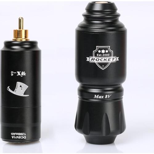 Wireless Tattoo Mini Battery Power Supply Quick Charge 5-8 Hours RCA Jack Tattoo Permanent Makeup Motor Pen Set