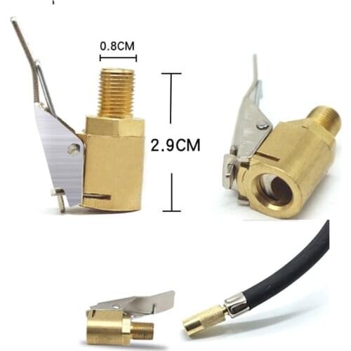 Quick Car Tire Inflator Chuck air pump Clip nozzle Metal hose adapter American thread inflatable joint Deflation valve connector