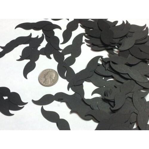 Black Mustache beach wedding scrapbooking Confettis scatter bridal shower baby birthday Table decor scrapbook Confettis