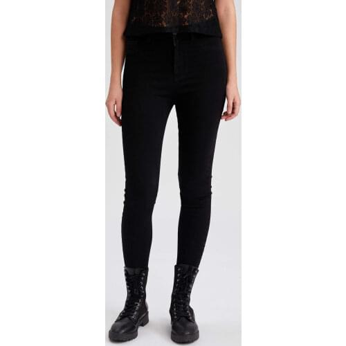 DeFacto Spring Woman Denim Trousers Streetwear Aesthetic Pants Cotton Elastic Fashion New Season-S7240AZ21SP