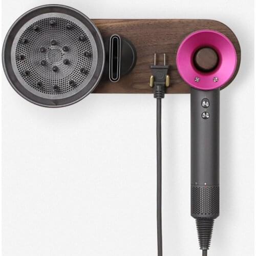 Hair Dryer Holder Solid Hairdryer Shelf for Dyson Wall Mounted Solid Wood Bathroom Hair Dryer Organizer Bathroom Rack SZ21032004