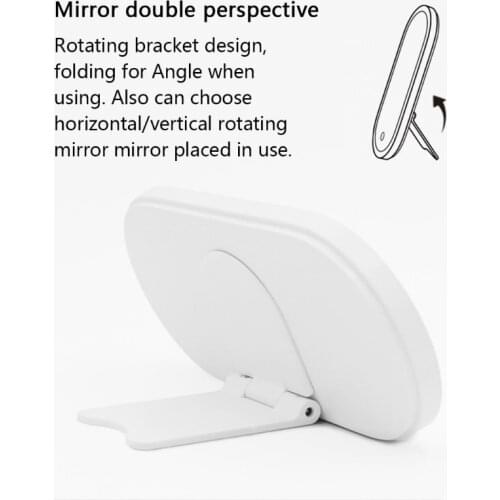 Travel Makeup Box with USB LED Lighted Mirror Cosmetic Case Jewelry Organizer N0PA