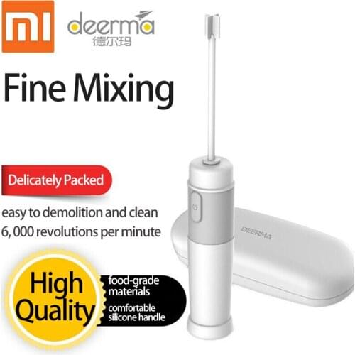 Deerma-JB01 Mixer Electric Cooking Bl-ender Egg Beater Mini Handle Stirrer Coffee Electric Milk Frother Foamer Batidora Drink Wh