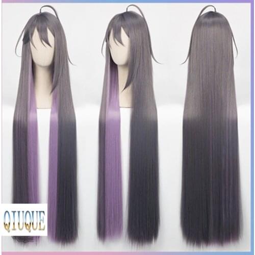 Hypnosismic Division Rap Battle DRB Long Straight 80cm Cosplay Wig JAKURAI JINGUJI ill-DOC Gray Hair Wigs + Wig Cap