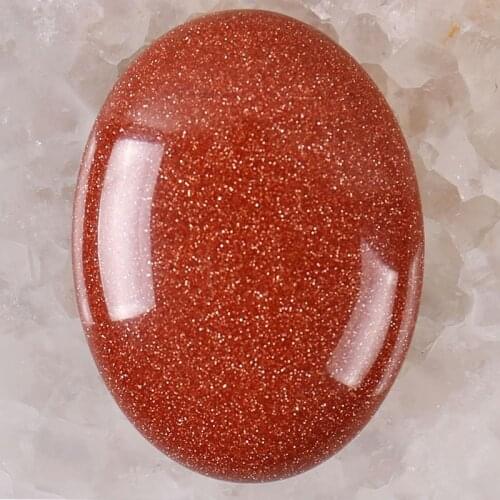 40x30MM Golden Sandstone Stone Oval Cabochon CAB GEM Jewelry Making 1PCS H089