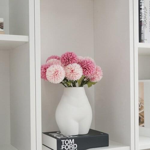 Human Body Shape Ceramic Vase Art Matte Statue Ornaments Creative Desk Decoration Small Vase Home Decoration Accessories Modern