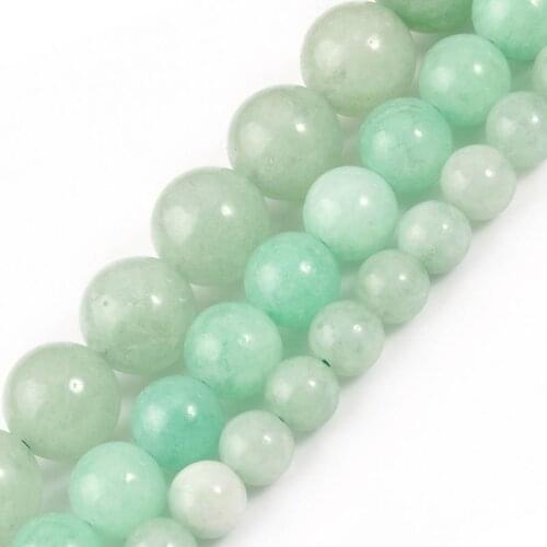 Natural Stone Burma Jade Round Stone Loose Beads For Jewelry Making Handmade Diy Necklace Bracelet 6 8 10mm 15 Inches Wholesale