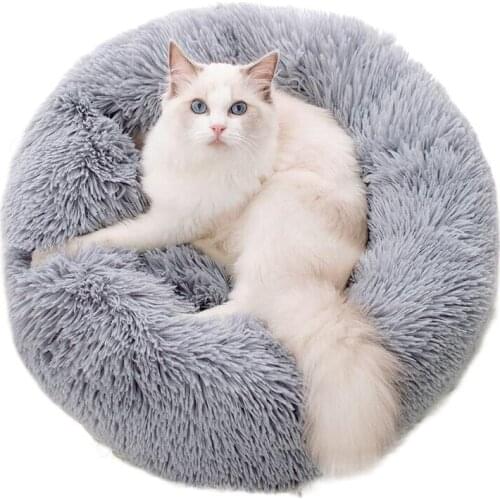 Pet Kennel Thickened Round Plush Dog Kennel Warm Autumn and Winter Cat Kennel for Large, Medium and Small Dogs and Cats