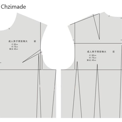 Lychee Life 2Pcs/lot 1:4 Transparent Men Cloth Design Ruler Drafting Template Clothing Prototype Ruler Sewing Tool