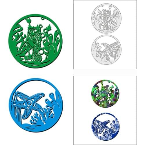 New 2021 Hippocampus Starfish Ocean World Metal Cutting Dies for DIY Scrapbooking and Card Making Decor Embossing Craft No Stamp