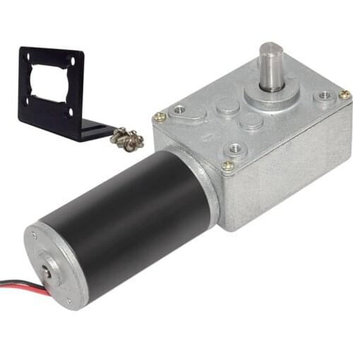 DC Gear Motor With Bracket 12V 24V 8-470Rpm DC Electric Gearbox Reducer Motor Electric Turbo Gear Motor With Reductor For DIY