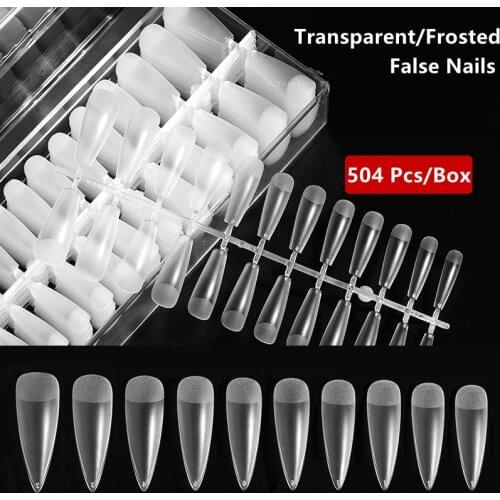 Full/Half Cover Fake Nail Artificial Press on Long Ballerina Clear/Natural/white False Nails Coffin Nails Art Tips Manicure Tool