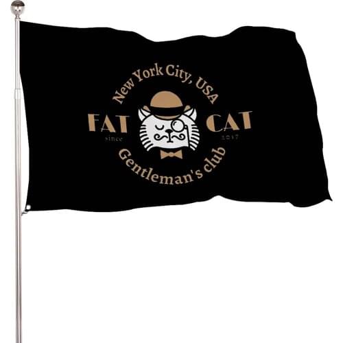 Single Sided Gangster Cat Flags, flags 3x5 outdoor, cool large flag, for homes room garden