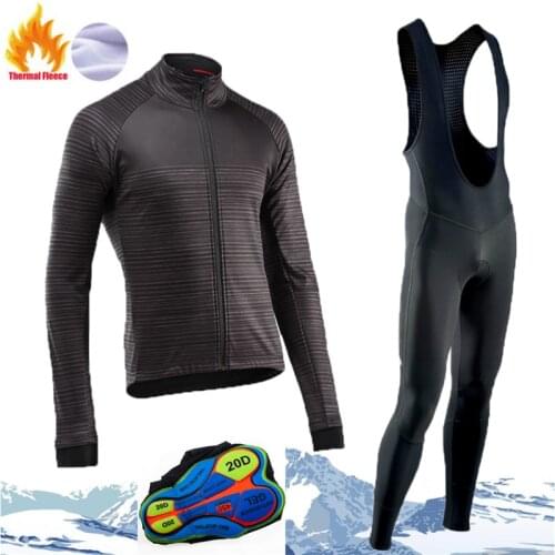 STRAVA Pro Cycling Jersey Set Sport Bicycle Clothing 2021 Pro STRAVA Winter Thermal Fleece Cycling Jersey Set Bicycle 20D Pad