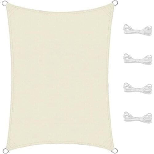 Sun Shade Sail Garden Balcony with Mounting Ropes Weather Protection Water Resistant Shade Dispenser