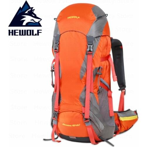 Hewolf Outdoor Sport Bag 50L Climbing Bag Big Capacity Storage Breathable Waterproof Ultralight Professional Sports Hiking Bags