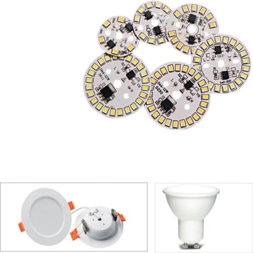 LED SMD Chip LED Bulb Lamp 15W 12W 9W 7W 5W 3W AC220V Input Smart IC LED Bean For Bulb Light Cold White Warm White