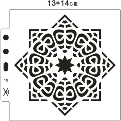 Wholesale star shield DIY cake scrapbook stencils hollow Embellishments printing lace ruler Valentines Day