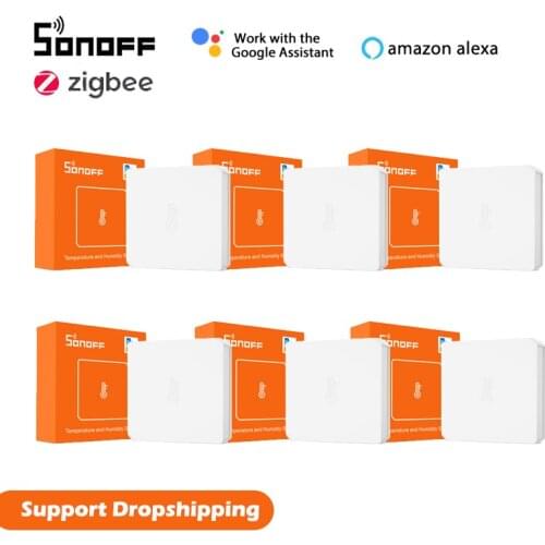1-50pcs SONOFF SNZB-02 Zigbee Temperature Humidity Sensor smart Hygrometer thermometer for home compatible zbbridge alexa google