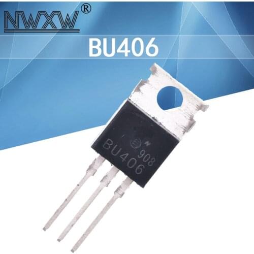 10pcs/lot BU406 high voltage switch tube 7A/200V in-line transistor TO220