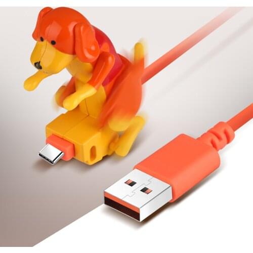 Funny Humping Dog Fast Charger Cable Kawaii Sports Puppy Charging Line Toy Smartph Fast Charging Power Cable TYPE-C Interface