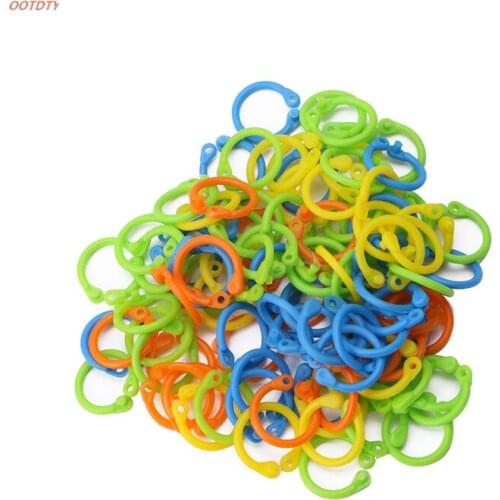 100Pcs Colorful Knitting Stitch Markers Crochet Locking Tool Craft Ring Marker