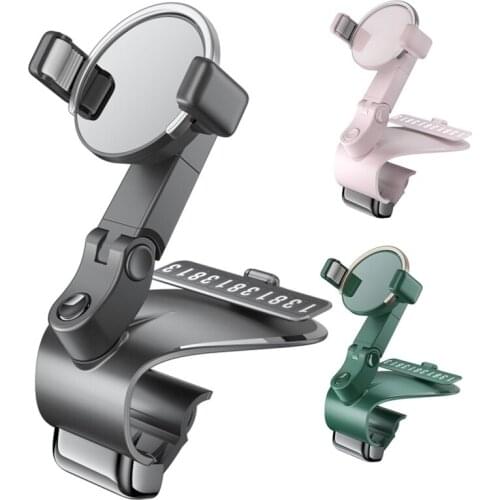 2021 Paking Number Car Dashboard Phone Holder Roatable GPS Vehicle Clips Holder Cradles Mobile Phone Navigation In Car Support