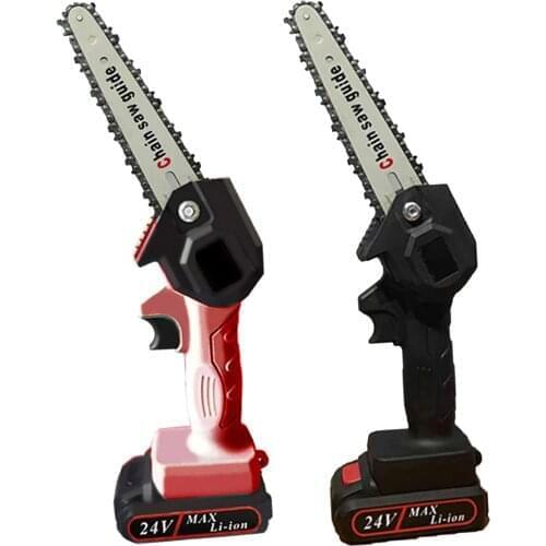 6 Inch Mini Electric Chainsaw Portable Cordless Lithium Electric Chain Saw Household Handheld Garden Saw Tool