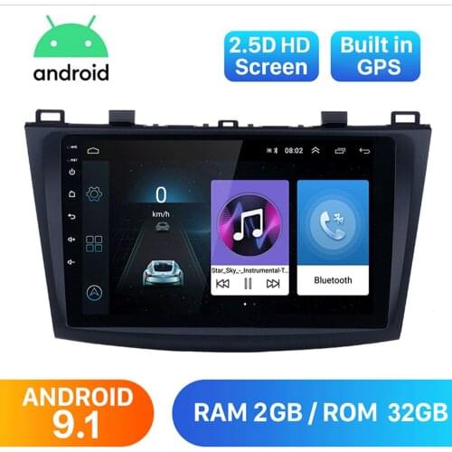 9" Android 10.1 Car Radio Stereo GPS Navigation For MAZDA 3 2009 2010 2011 2012 2Din Car Multimedia Player Wifi BT 2G+32G