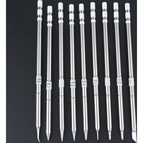 9pcs T12 Solder Iron Tip fit For HAKKO FX-950, FX-951, FX-952, FM-202, FM-203, FM-204, FM206, FM2028 Soldering Rework Station