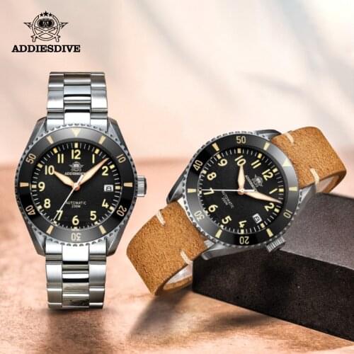 ADDIESDIVE H9 Mechanical Self Wind NH35A Automatic Diver Watches 200m Sapphire Crystal Glass Dial Sport Mens Luxury Wristwatches