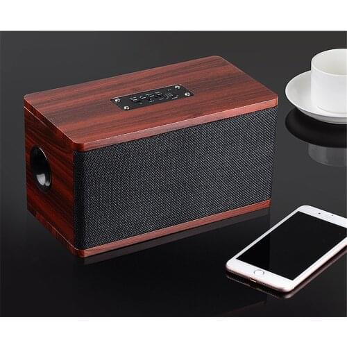 Wireless Sound Bar Stereo Bluetooth Subwoofer Speaker Wooden Bluetooth Speaker 3D Dual Loudspeaker Portable USB Charging Speaker