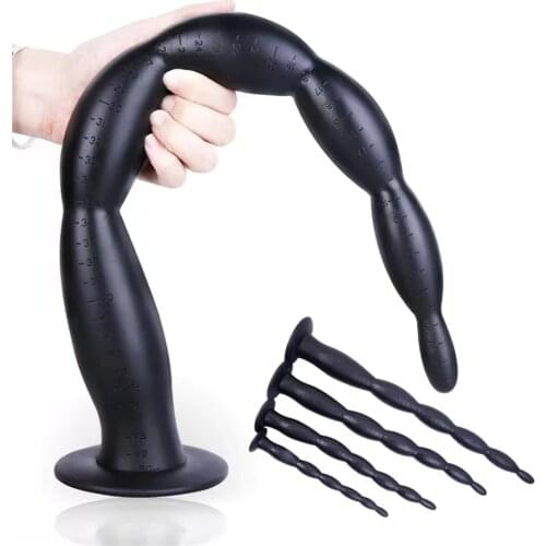 Bestco 18+ Anal Plug Beads Prostate Massage Vagina Anus Stimulator Dildo Long Soft Whip Adult Sex Toys For Women Men Couples