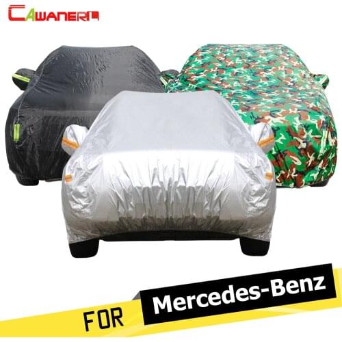 Cawanerl Full Car Cover Rain Sun Snow Resistant Cover For Mercedes Benz C180 C200 C220 C230 C350 C160 C320 C280 C300 C250 C260