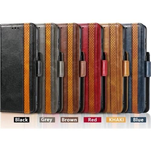 10Pcs Splicing PU Leather Wallet Built in Magnet Flip Phone Cover for Samsung Galaxy S21 S20 Ultra Plus Note 20 A12 A82