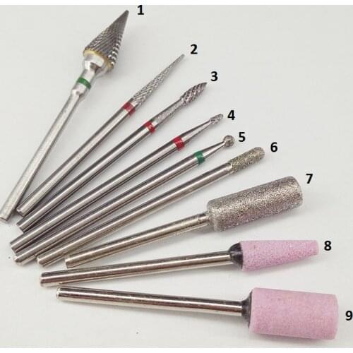 9kinds for chosen High quality 2018 New Product Carbide Nail and Electric Dental Lab Cutter ElectricNail drill kind nail file bu