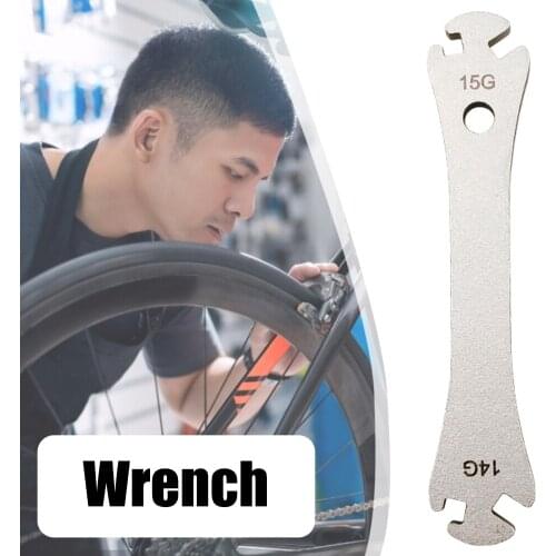 Stainless Steel Bicycle Spoke Wrench Bicycle Bike Wheel Tension Spoke Wrench Fastening Correction Device Repair Tool