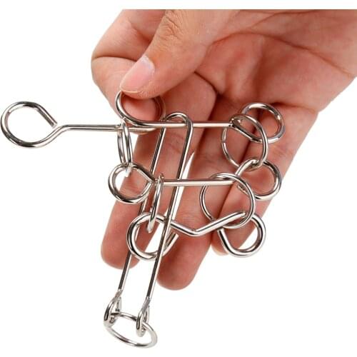 New Magic Metal Ring Puzzle Solution Metal Alloy Brain Games Patience Of Practice Multi-Shaped Intelligence Games Puzzles