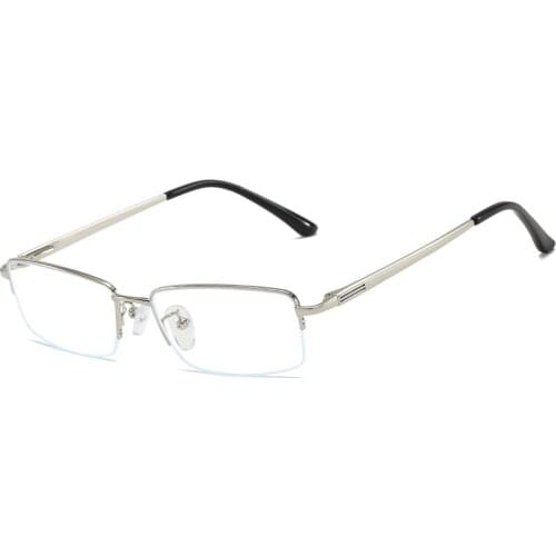 New Blue Light Blocking Glasses Anti Blue Rays Half Spectacles Fashionable Metal Computer goggles Prescription Glasses Frames