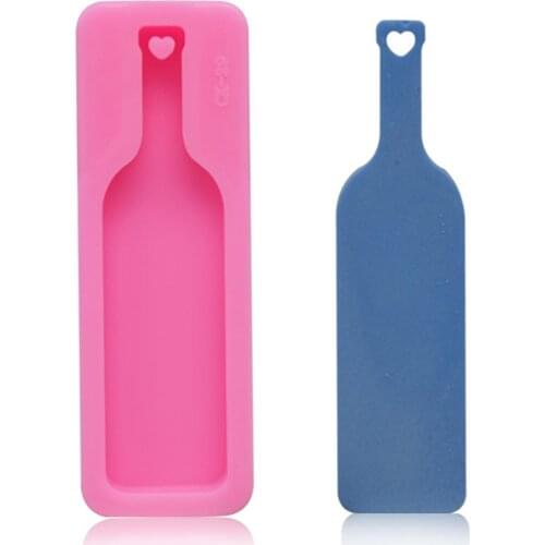 DIY Faux Crystal Epoxy Silicone Wine Bottle Keychain Fondant Cake Baking Mold Cake Decorating Tools Kitchen Baking Tools