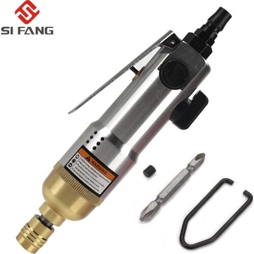 1/4 Inch Pneumatic Straight Shank Screwdriver Tools with Double-headed Screwdriver Bit Small Hook for Home Renovation 8500RPM
