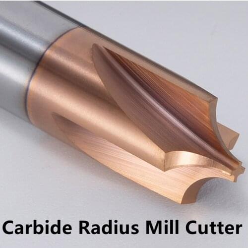 Tungsten Carbide Radius Corner Rounding Cutter End Mill CNC Tool R0.5 R1 R2 R3 R6 Chamfering Outside Radii Quarter Circle Router