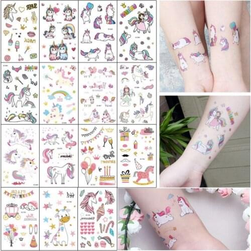 15pcs Unicorn Temporary tattoo Bachelorette party decoration body sticker wedding Temporary tattoo sticker 7.5x12cm waterproof