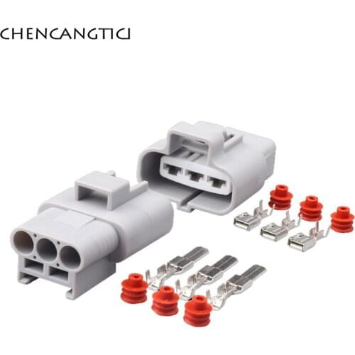 2 Sets 3 Pin Way Sumitomo Car Electric Fan Plug Auto Waterproof Connector For Toyota Carola Corolla Camry 6188-0129 6189-0165