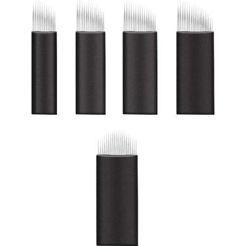 100PCS Disposable Nano 0.16mm Microblading Needles with Individual Package Microblades for Eyebrow Tattoo Needles