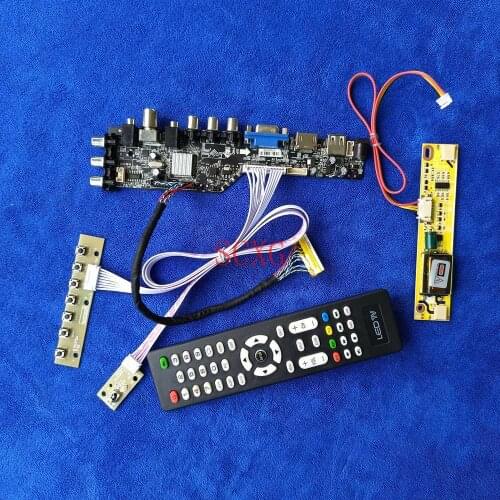 1280*1024 For LM190E08/M190E8/M190EG02 KIT 30 Pin LVDS VGA USB HDMI-compatible LCD monitor drive board Signal Digital DVB 2-CCFL