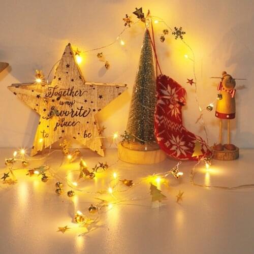 2M 20LED Snowflake String Lights Christmas Lamp Fairy String Lights New Year Christmas Decorations for Home Bedroom Window