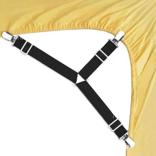 4 Pieces/set of Elastic Bed Sheet Clip Belt Buckle Bed Sheet Clip Mattress Cover Blanket Rack Home Textile Finishing Gadgets
