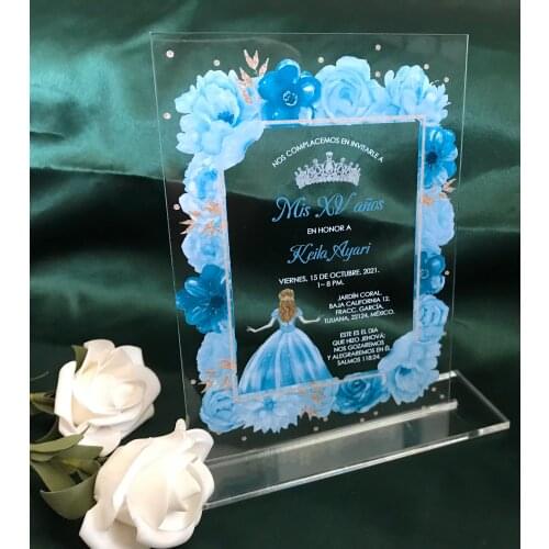 Acrylic Baptism Invitation,First Holy Communion Invitation,Its Girl,Acrylic Sweet 15th Birthday Invitations,Party Decoration